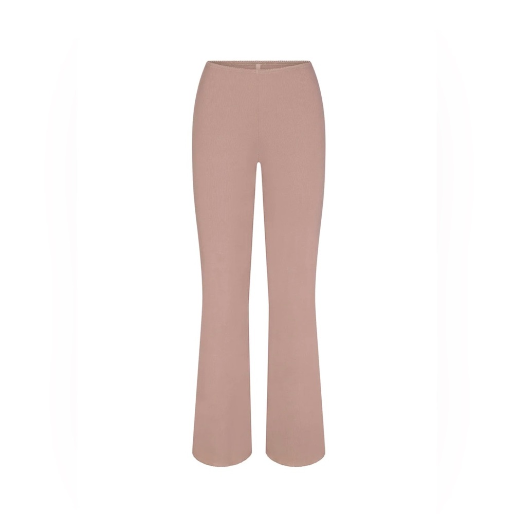 SKIMS Cotton Picot Straight Leg Pants in Umber - Picture 6 of 7